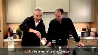 aerolatte  milk frother makes three layer caffè latte macchiato [upl. by Pricilla]