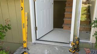 Jeld Wen Front Door Installation  Really crappy products and craftsmanship PART 1 [upl. by Anirtal]