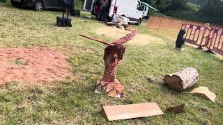 A fabulous range of wooden sculpture at Caerleon festival 2024 [upl. by Orutra]