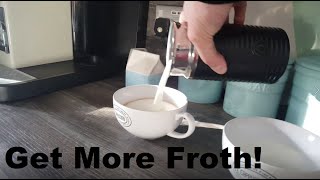 How to Get More Froth from Your Nespresso Coffee Aeroccino  Nespresso tips and help [upl. by Igig831]