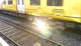 Merseyrail 507 009 making arcs at Birkdale station [upl. by Spear]